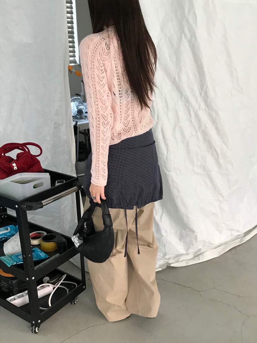 ESCHER東大門實拍女士新款休閑推薦26春夏針織衫馬海毛圍巾ESCHER針織衫