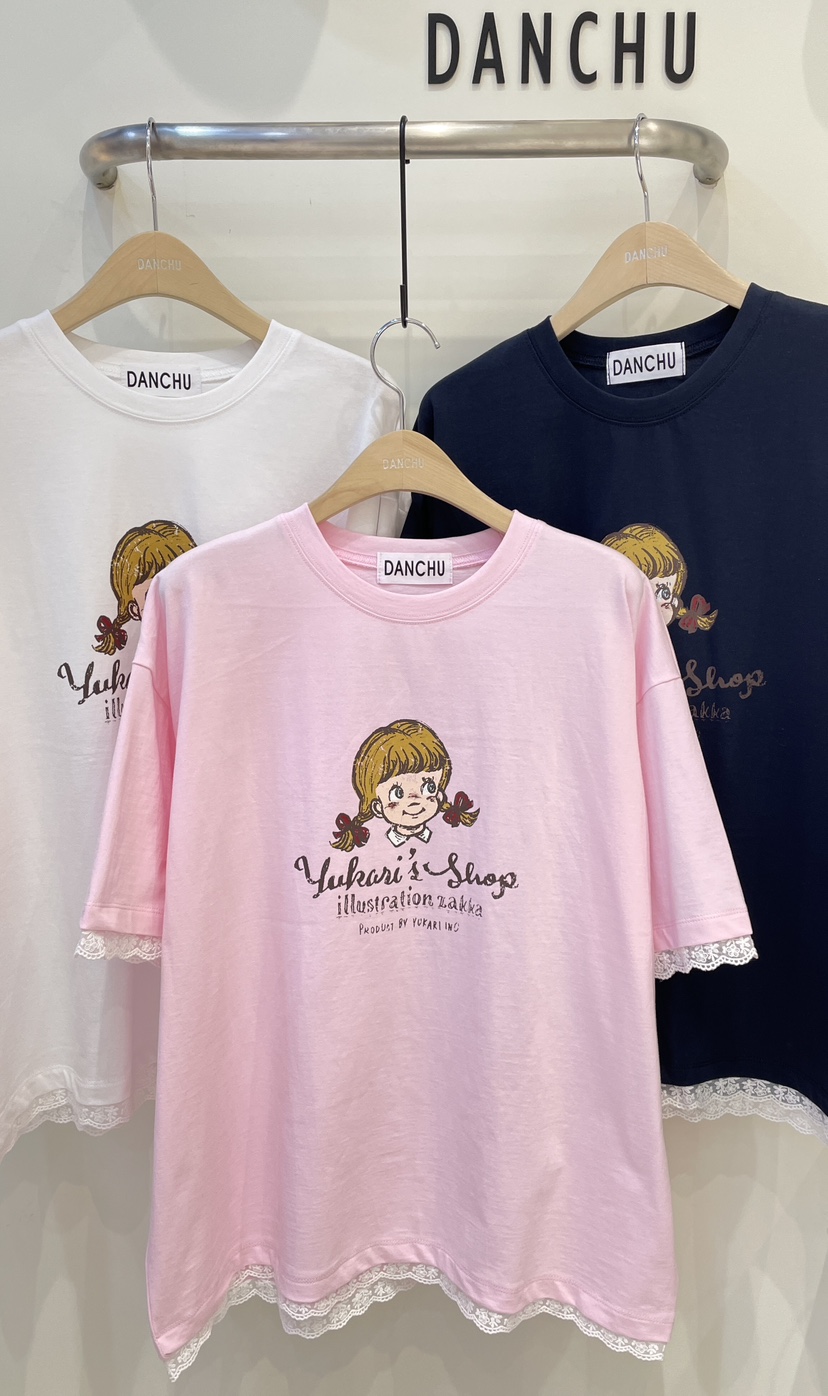 DANCHU東大門代購女裝新款熱賣時尚休閑26春夏職業T恤蕾絲DANCHUT恤