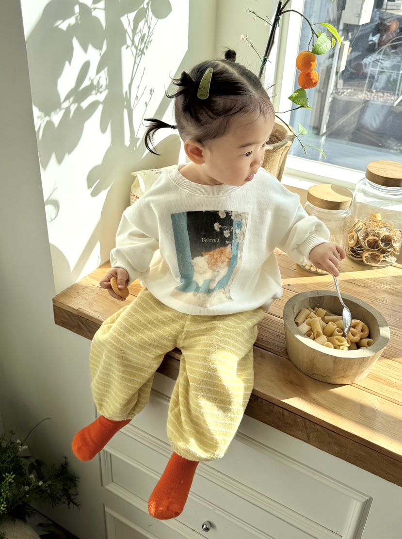 THE LINE-Q韓國直郵女裝新品熱賣推薦26春夏真品衛衣童裝THE LINE-Q衛衣