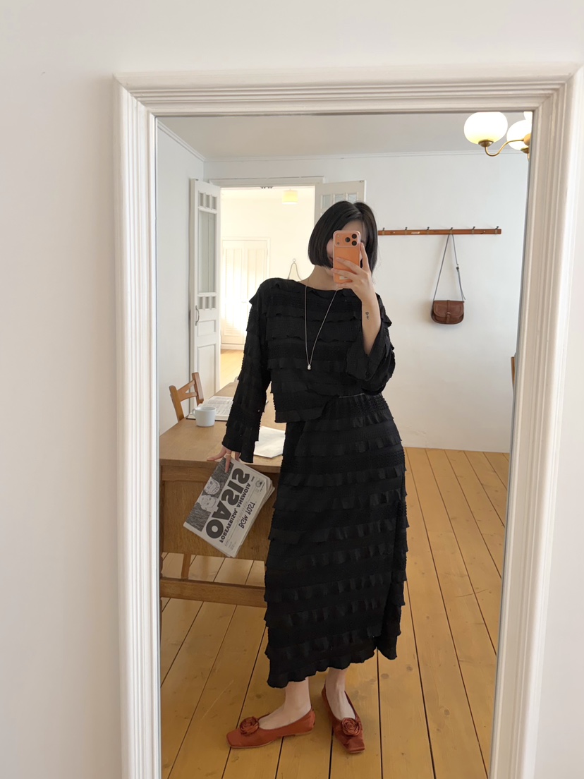 THE LINE-Q東大門實拍女士新款推薦時尚26春夏熱賣長裙THE LINE-Q長裙