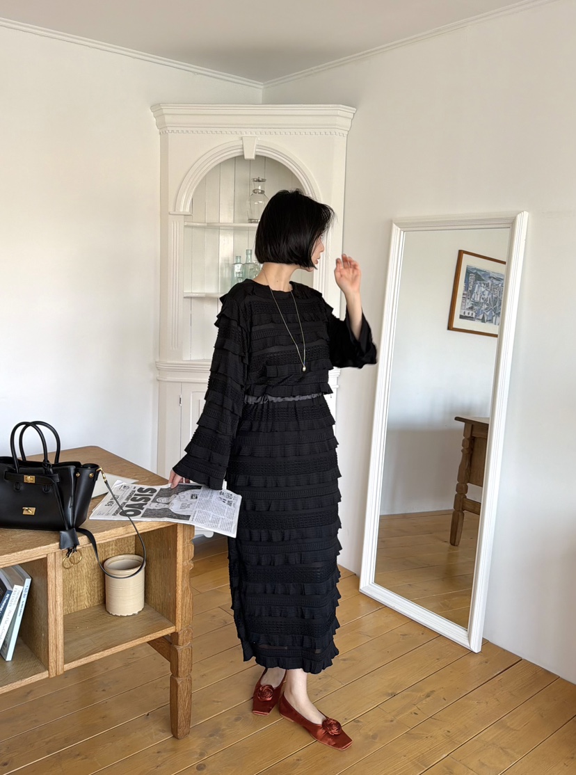 THE LINE-Q東大門實拍女士新款推薦時尚26春夏熱賣長裙THE LINE-Q長裙