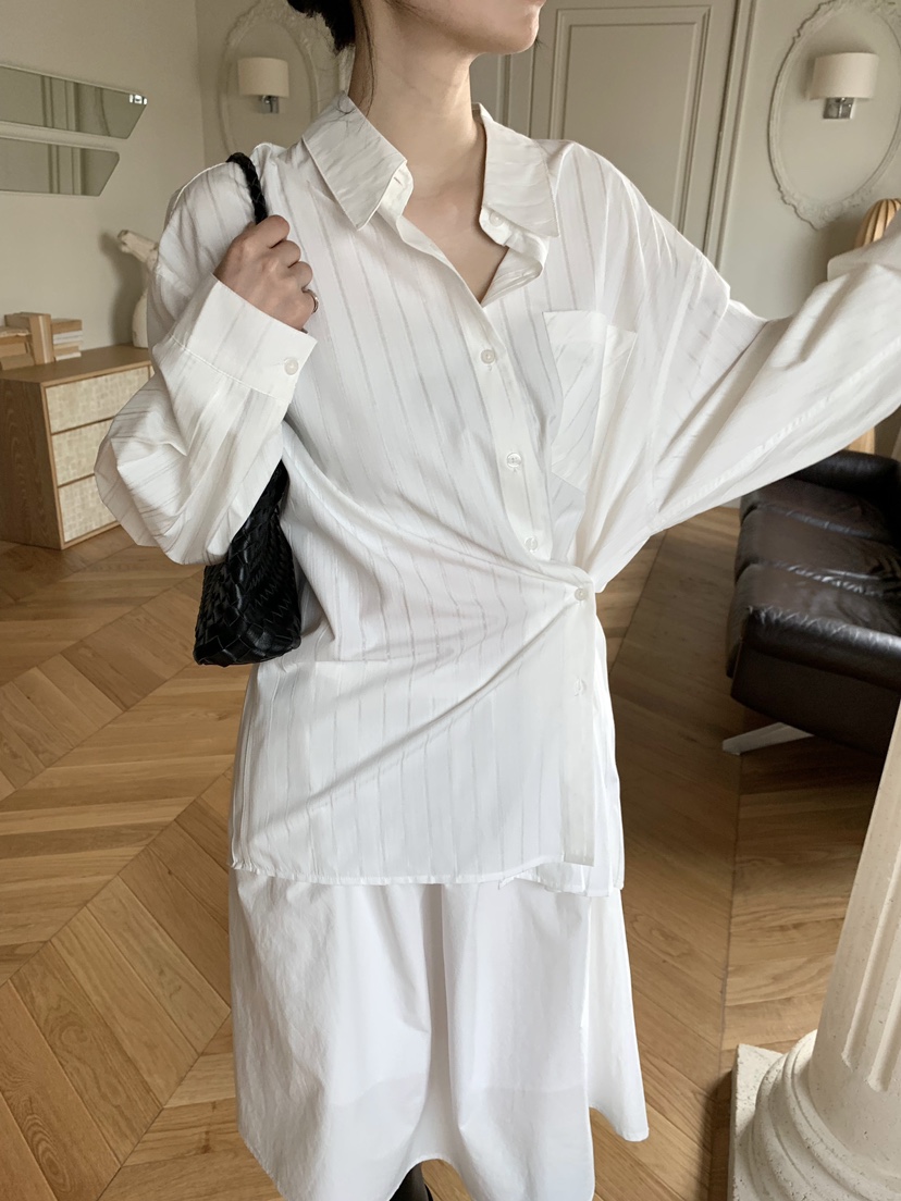 BLACK PIG韓國代購女士新品時尚休閑熱賣襯衫蕾絲衫條紋VIVIAN_LEE襯衫/蕾絲衫