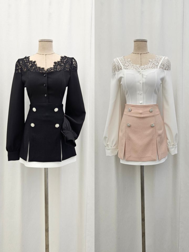 HIGH HEELS東大門直郵女裝新品熱賣人氣休閑真品襯衫蕾絲衫HIGH HEELS襯衫/蕾絲衫