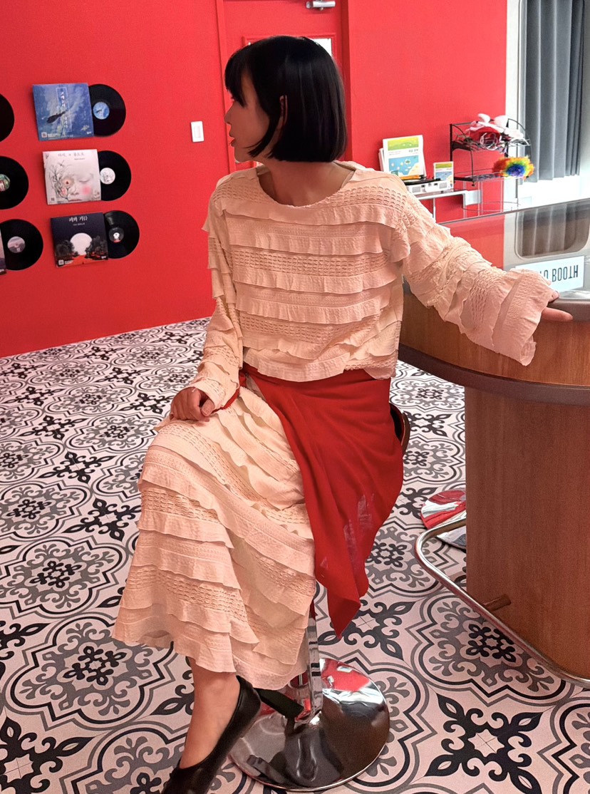 THE LINE-Q東大門實拍女士新品真品推薦休閑職業長袖T恤THE LINE-Q長袖T恤