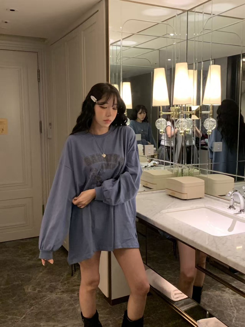 BADCALM韓國代購女士新款人氣真品熱賣時尚推薦26春夏長袖T恤BADCALM長袖T恤