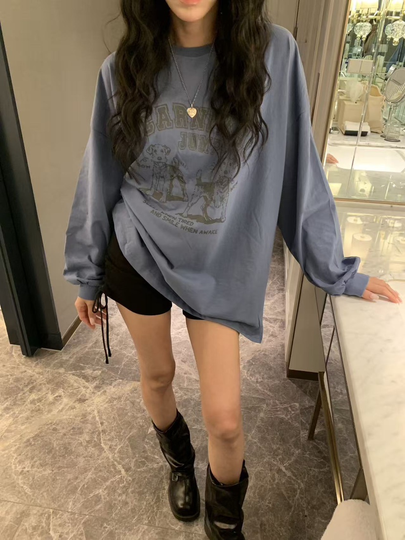 BADCALM韓國代購女士新款人氣真品熱賣時尚推薦26春夏長袖T恤BADCALM長袖T恤