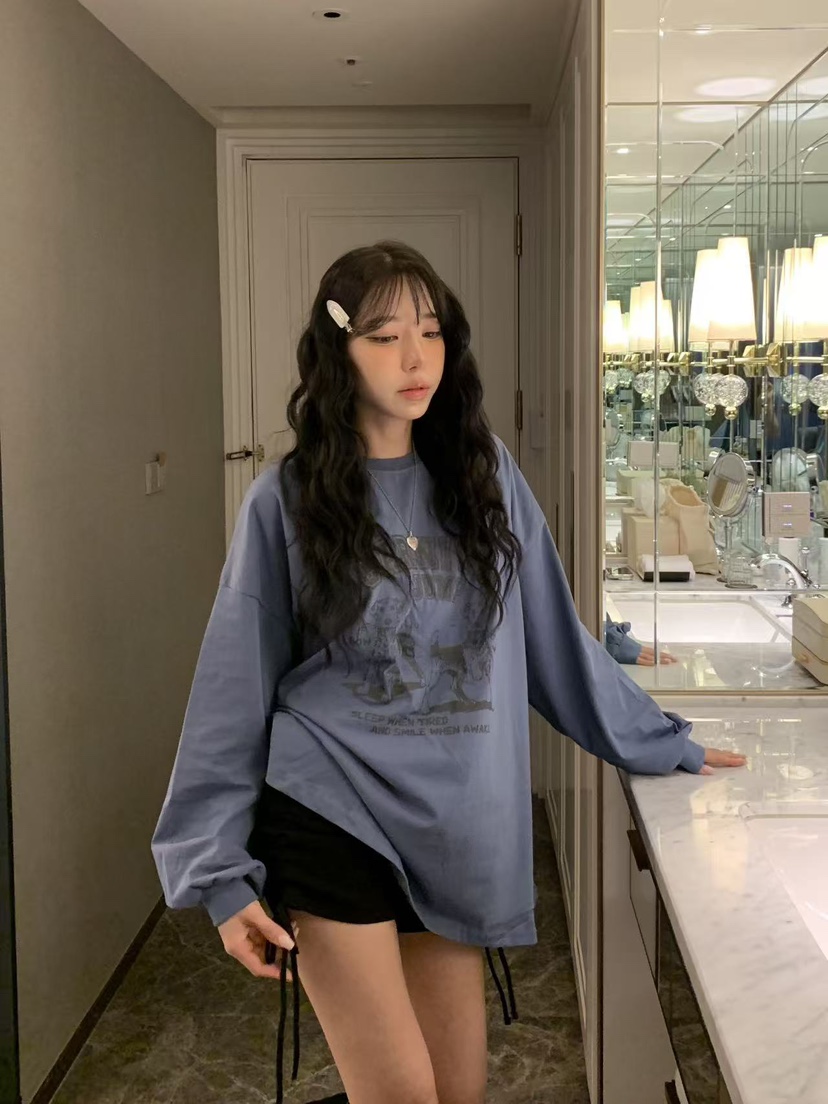 BADCALM韓國代購女士新款人氣真品熱賣時尚推薦26春夏長袖T恤BADCALM長袖T恤