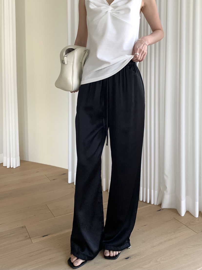 BLACK PIG東大門實拍女裝新品推薦26春夏人氣休閑褲絲綢VIVIAN_LEE休閑褲圖色2