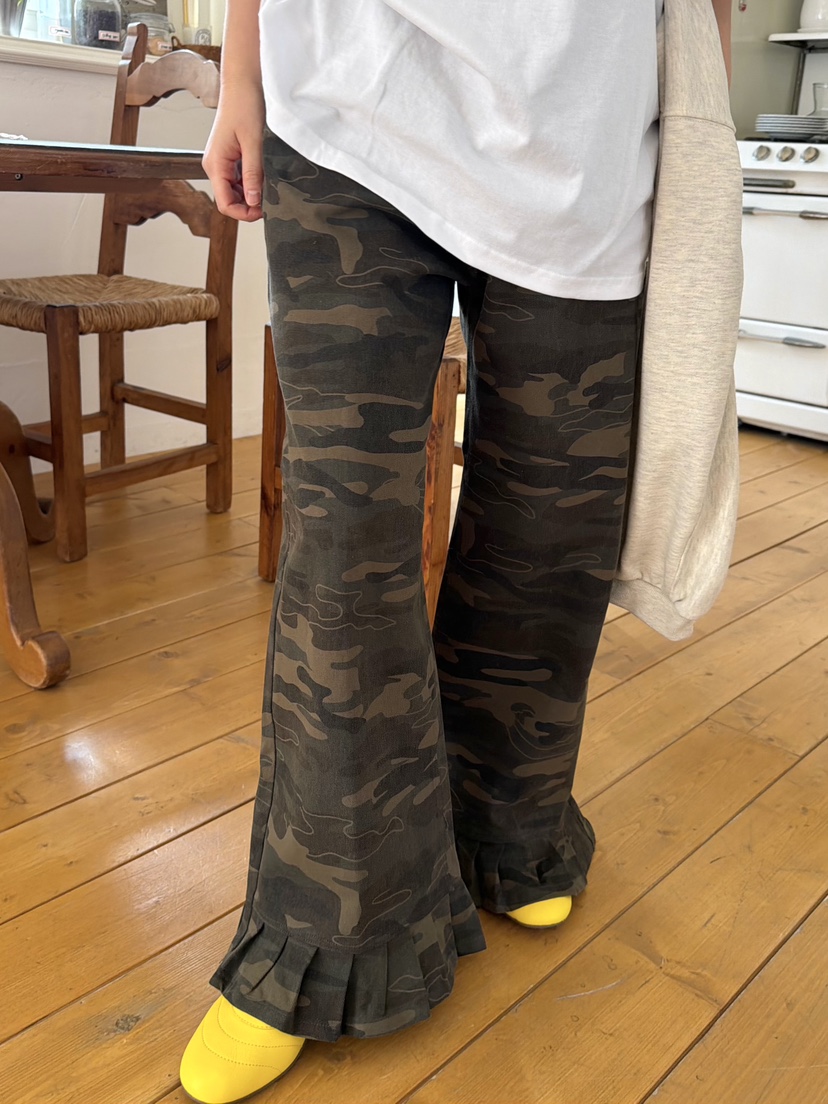 THE LINE-Q東大門實拍女士新品時尚職業人氣休閑褲迷彩THE LINE-Q休閑褲