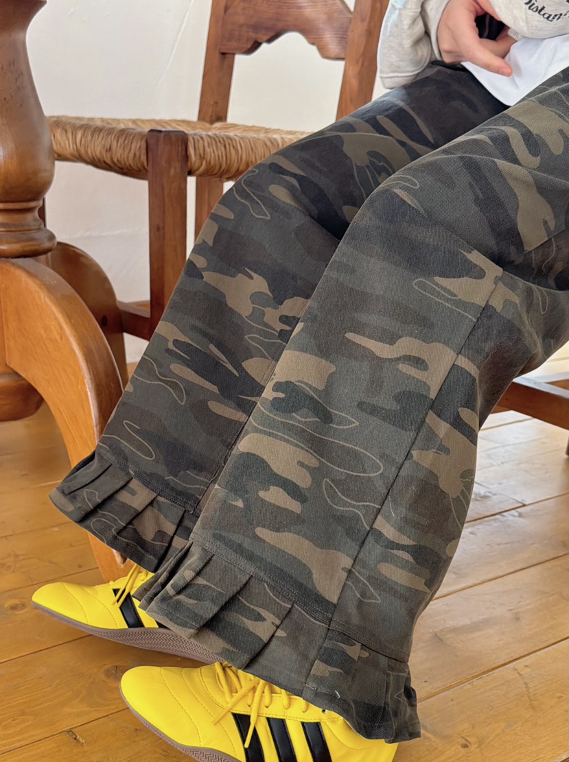 THE LINE-Q東大門實拍女士新品時尚職業人氣休閑褲迷彩THE LINE-Q休閑褲