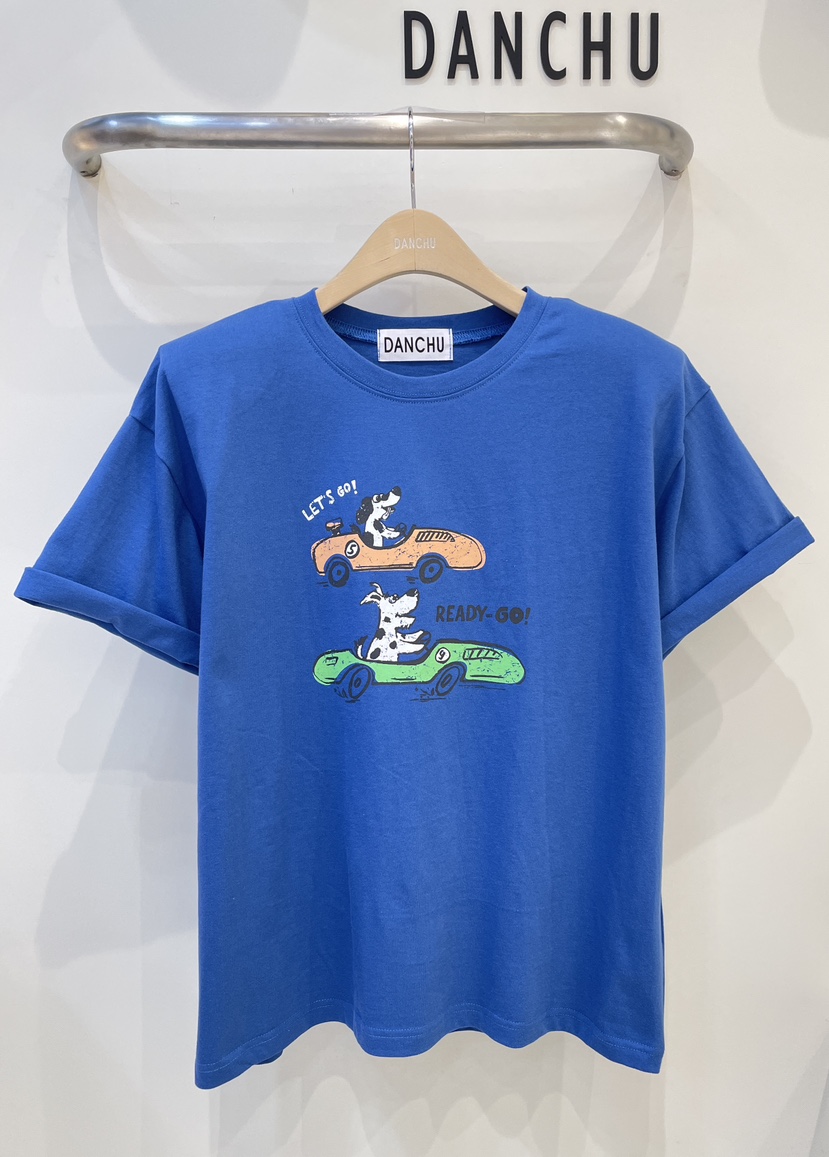 DANCHU韓國代購女士新品人氣推薦職業熱賣休閑時尚真品T恤DANCHUT恤圖色2