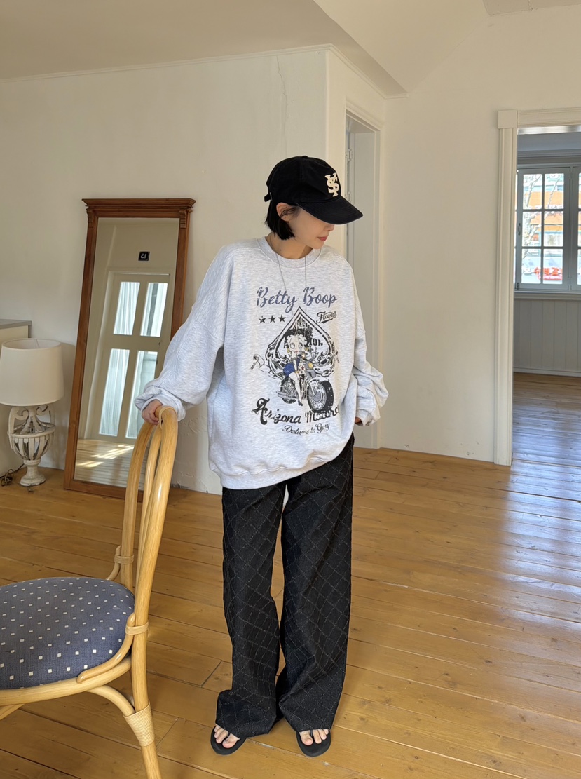 THE LINE-Q韓國直郵女士新品26春夏推薦職業真品休閑衛衣THE LINE-Q衛衣