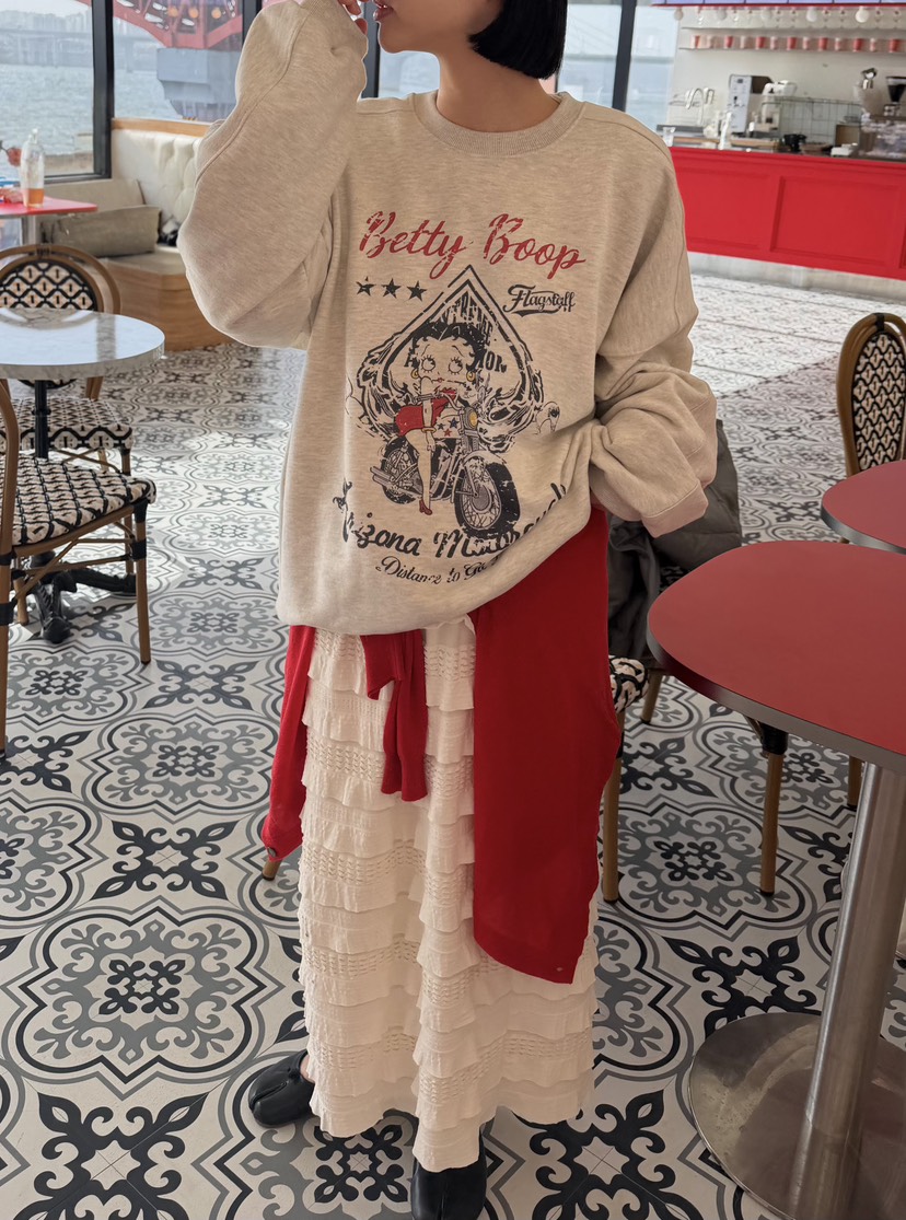 THE LINE-Q韓國直郵女士新品26春夏推薦職業真品休閑衛衣THE LINE-Q衛衣圖色2