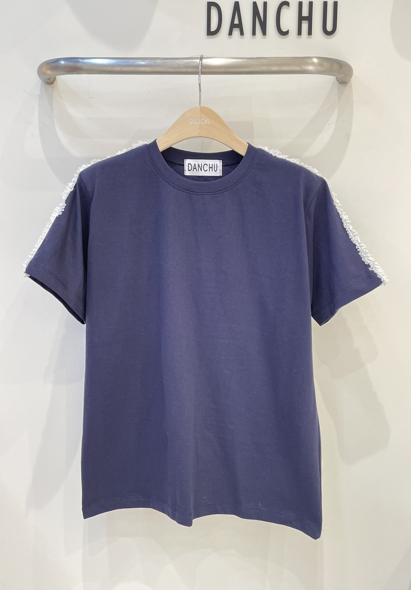 DANCHU韓國代購女裝新品真品休閑推薦熱賣人氣時尚T恤蕾絲DANCHUT恤圖色3
