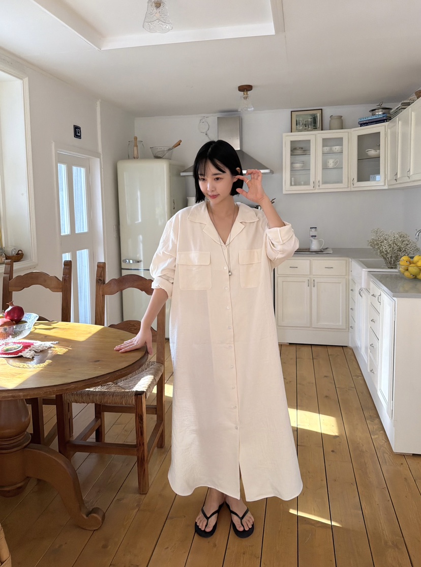 THE LINE-Q東大門代購女裝新款真品職業26春夏推薦連衣裙THE LINE-Q連衣裙