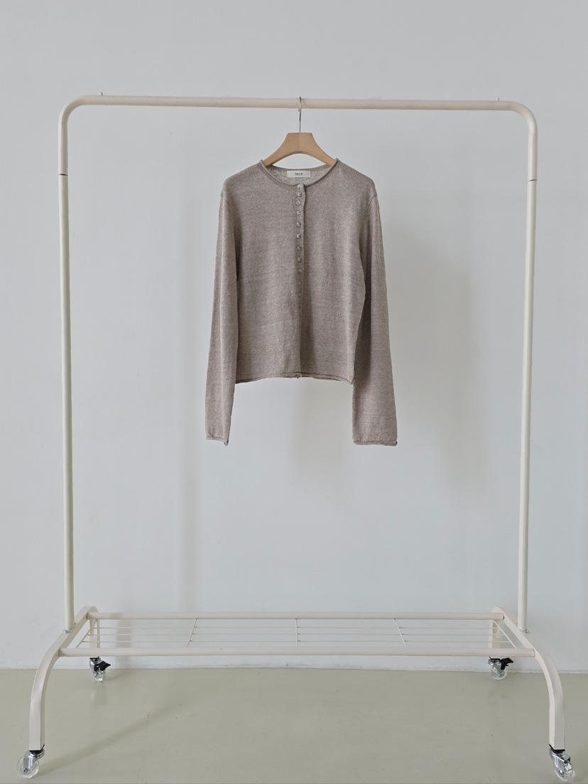 J SHOP東大門直郵女士新款推薦人氣真品針織衫亞麻開衫紐扣J_SHOP針織衫圖色1