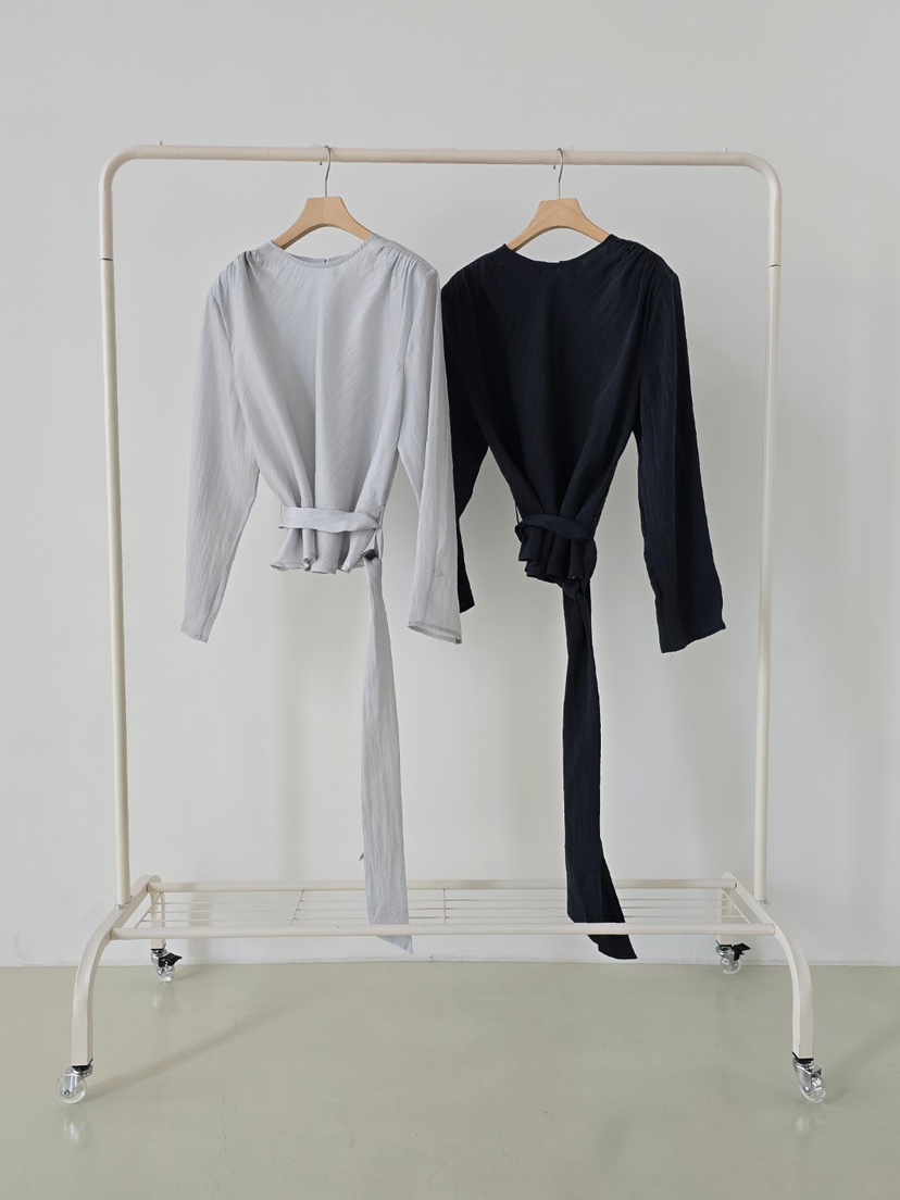 J SHOP東大門直郵女士新品人氣時尚熱賣襯衫蕾絲衫含腰帶J_SHOP襯衫/蕾絲衫