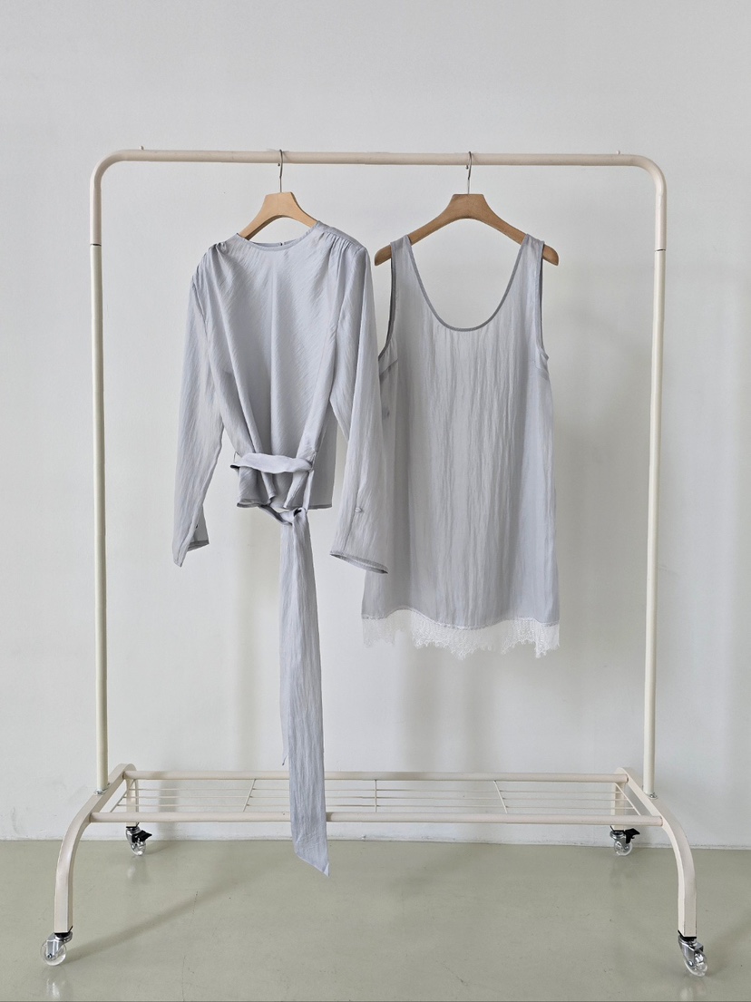 J SHOP東大門直郵女士新品人氣時尚熱賣襯衫蕾絲衫含腰帶J_SHOP襯衫/蕾絲衫