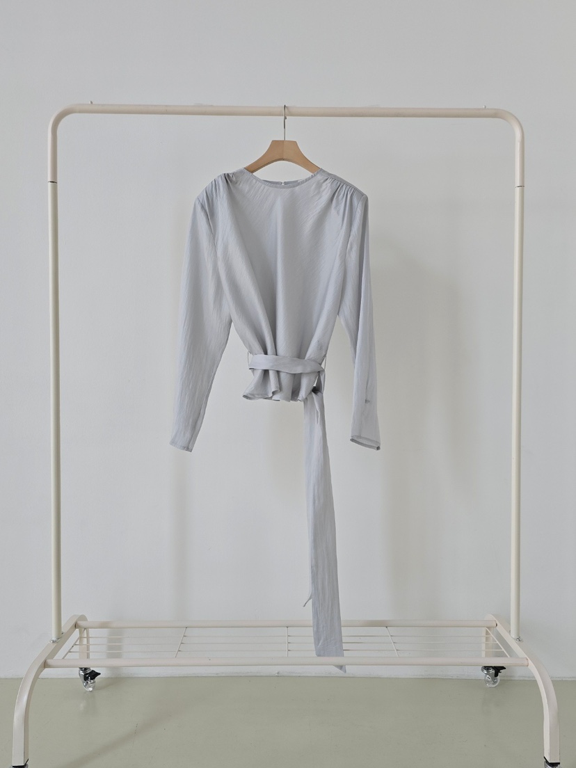 J SHOP東大門直郵女士新品人氣時尚熱賣襯衫蕾絲衫含腰帶J_SHOP襯衫/蕾絲衫圖色1