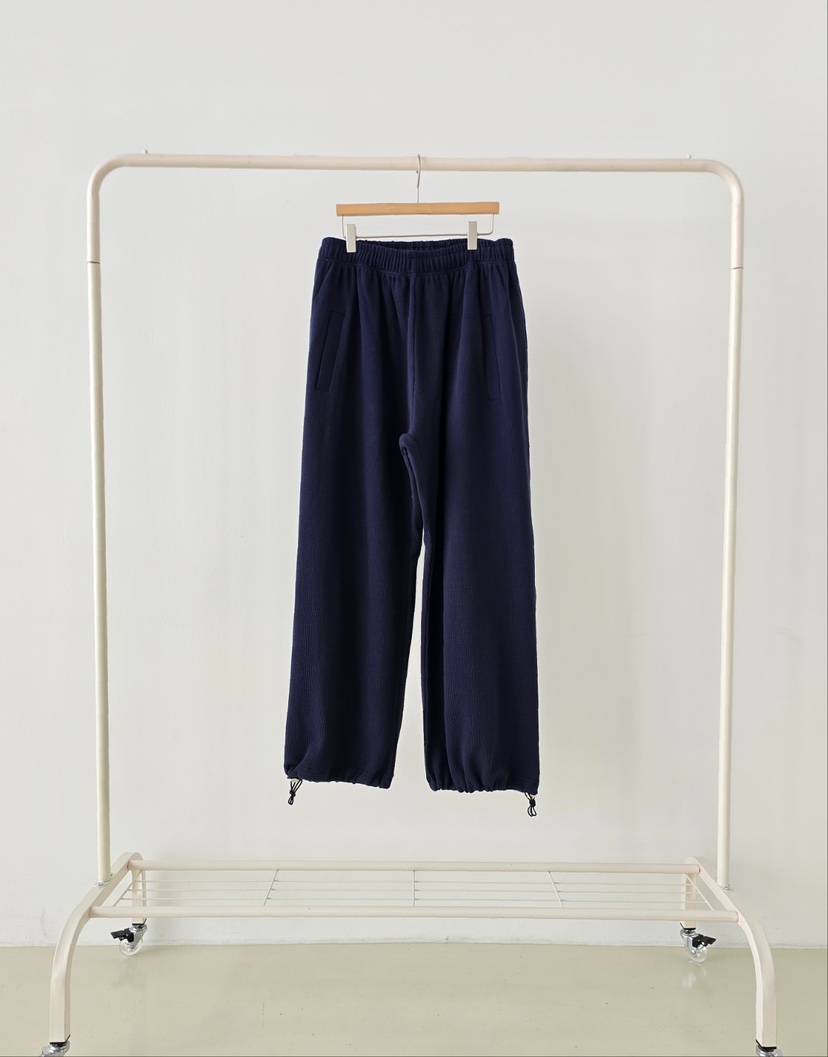 J SHOP韓國直郵女裝新款職業時尚推薦休閑26春夏休閑褲華夫格J_SHOP休閑褲圖色1深藍色