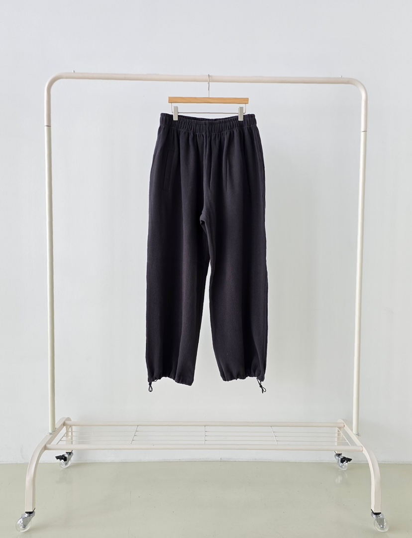 J SHOP韓國直郵女裝新款職業時尚推薦休閑26春夏休閑褲華夫格J_SHOP休閑褲圖色2墨色