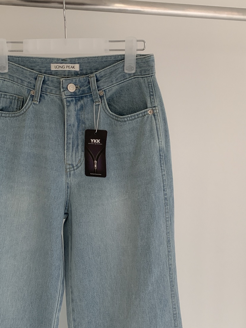 LONG PEAK韓國直郵女裝新款人氣推薦熱賣職業牛仔褲口袋LONG PEAK牛仔褲