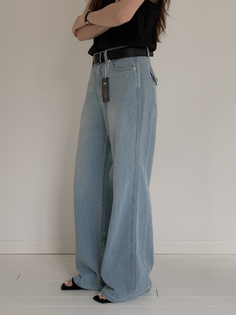 LONG PEAK韓國直郵女裝新款人氣推薦熱賣職業牛仔褲口袋LONG PEAK牛仔褲