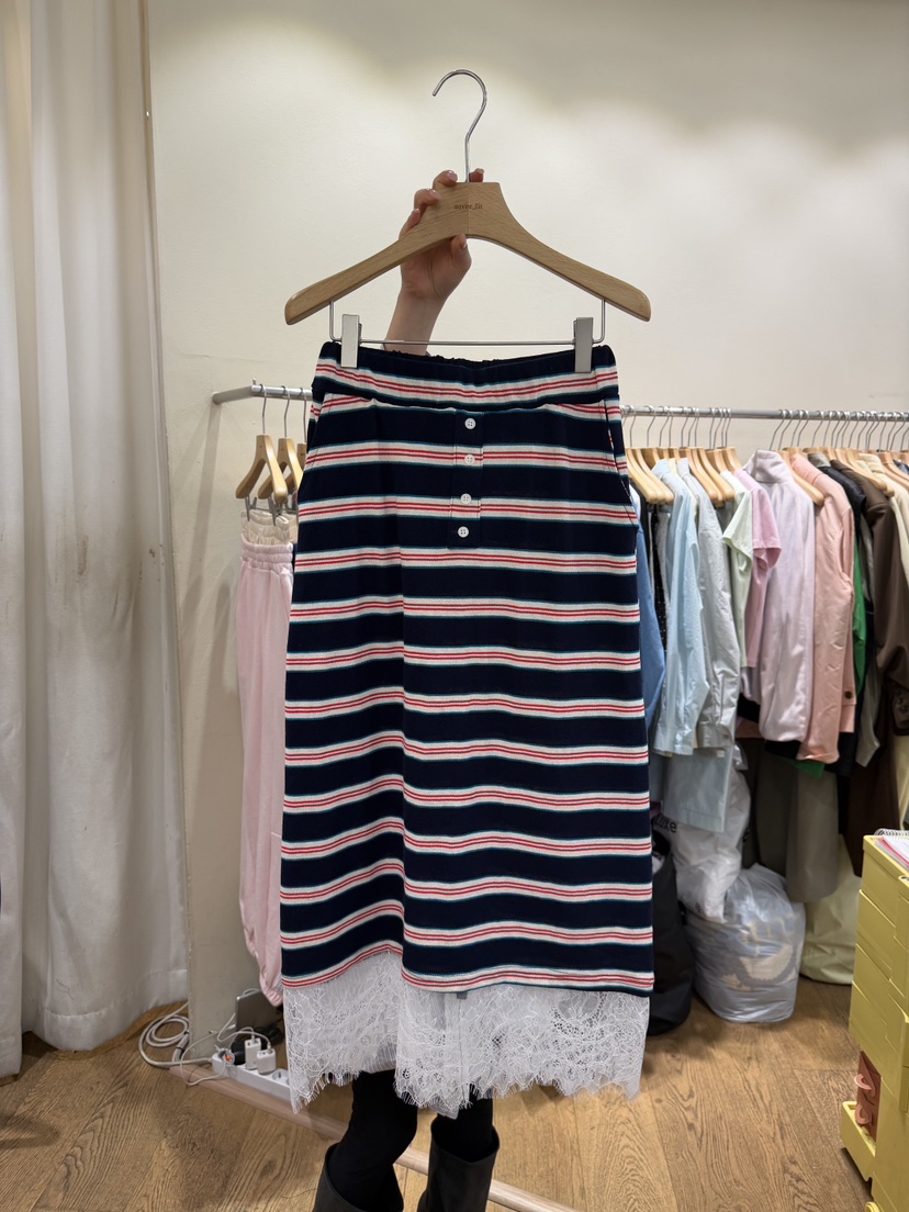 AUVERFIT韓國直郵女士新品人氣26春夏時尚休閑職業真品長裙AUVERFIT長裙圖色3