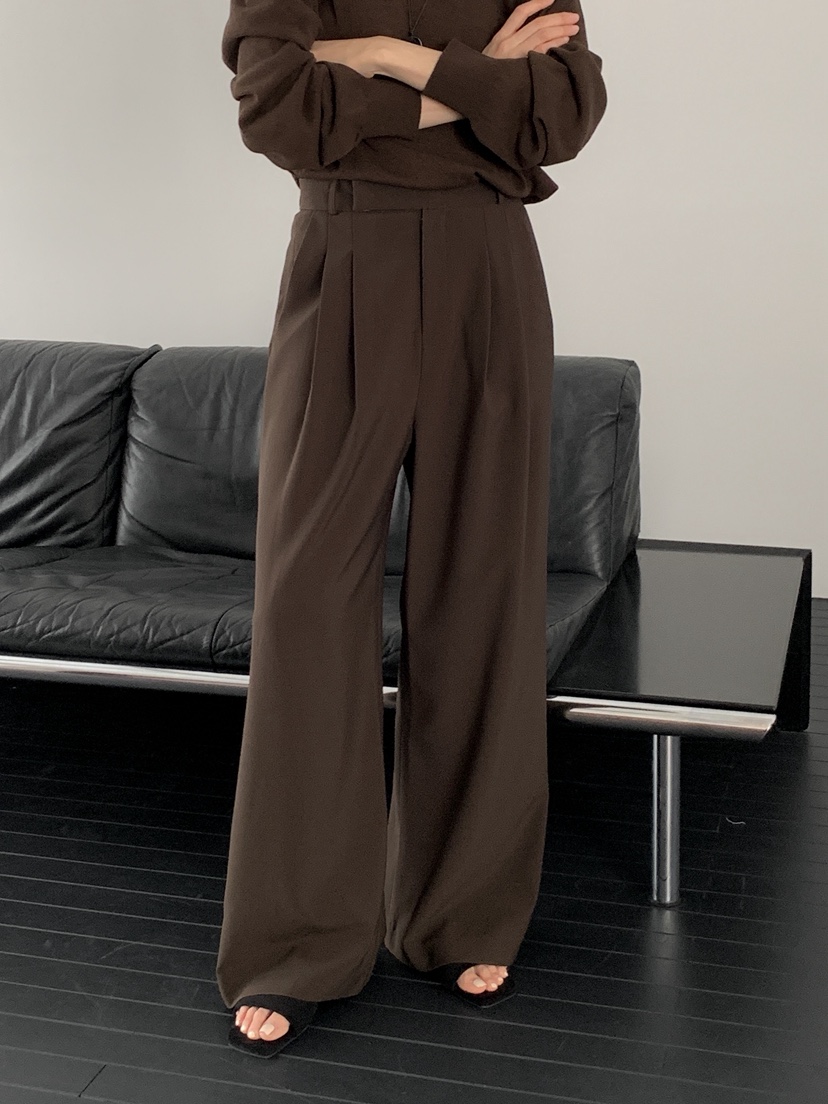 LONG PEAK東大門代購女士新品人氣時尚26春夏休閑褲褶裥LONG PEAK休閑褲