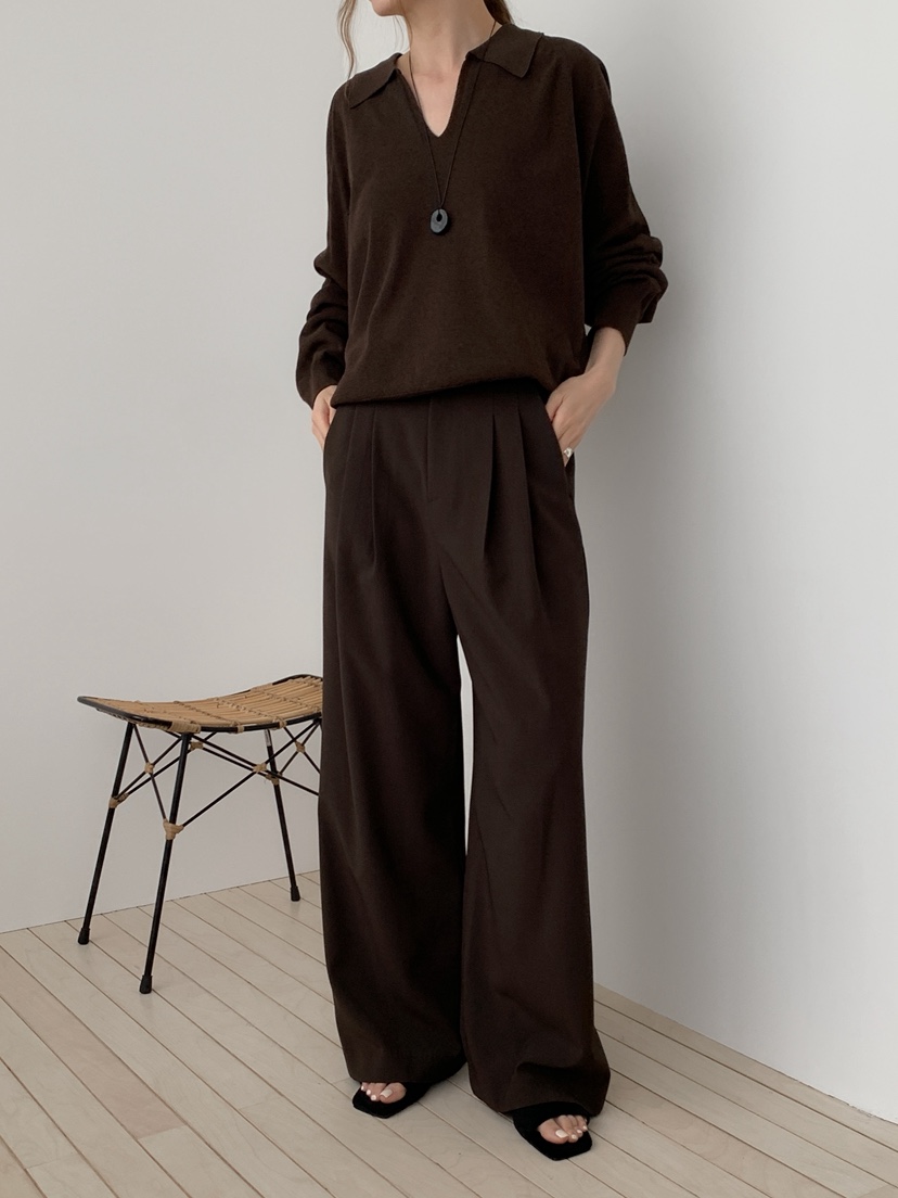 LONG PEAK東大門代購女士新品人氣時尚26春夏休閑褲褶裥LONG PEAK休閑褲