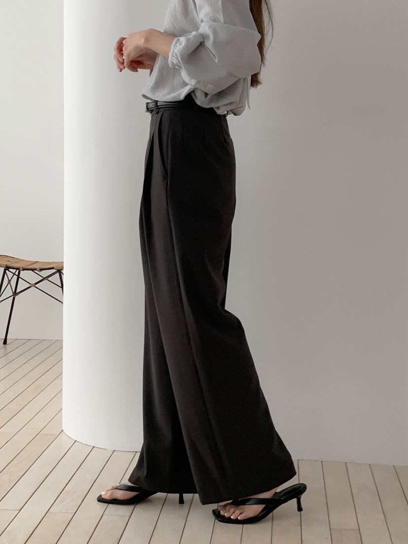 LONG PEAK東大門代購女士新品人氣時尚26春夏休閑褲褶裥LONG PEAK休閑褲