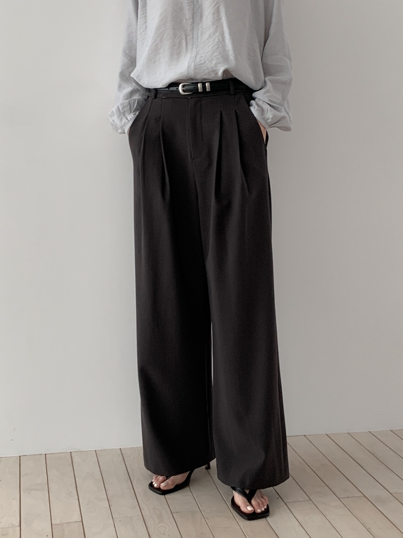 LONG PEAK東大門代購女士新品人氣時尚26春夏休閑褲褶裥LONG PEAK休閑褲