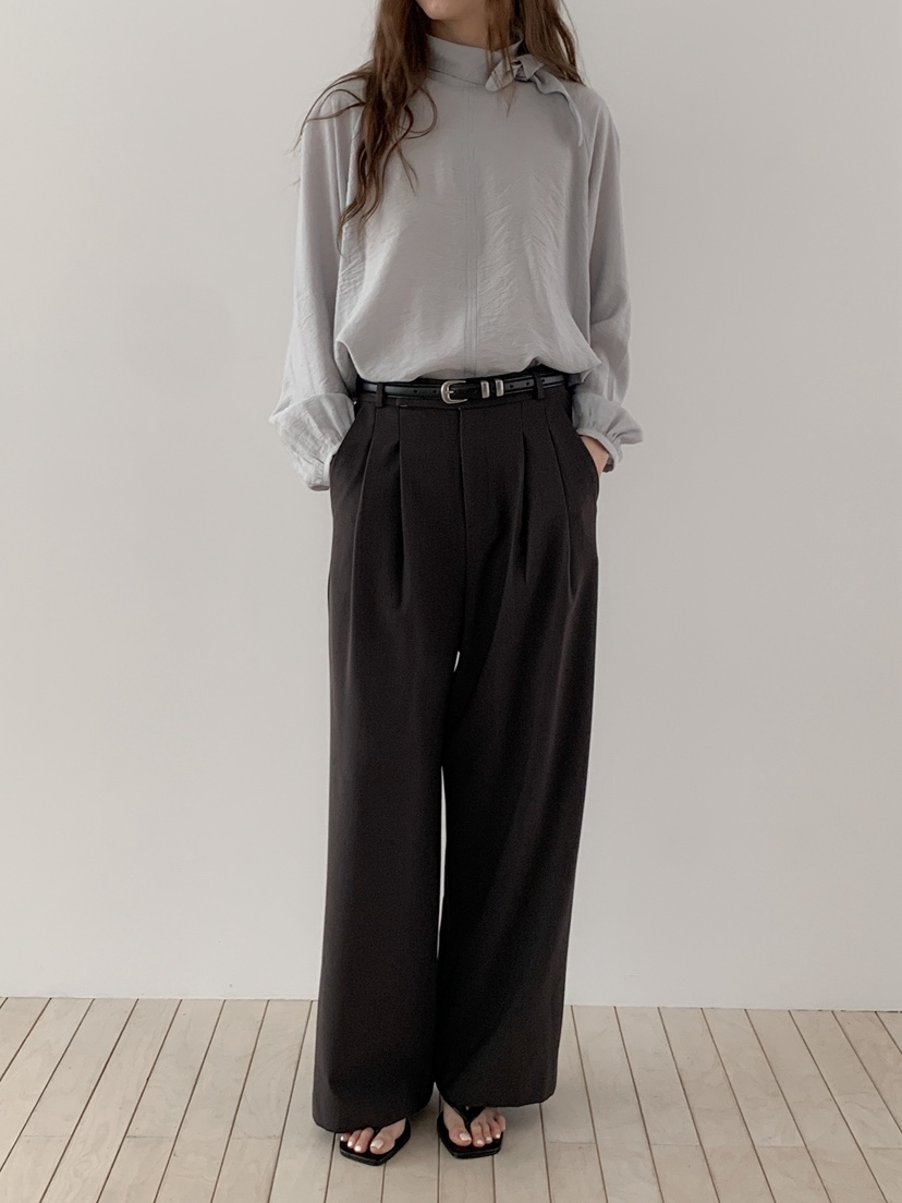 LONG PEAK東大門代購女士新品人氣時尚26春夏休閑褲褶裥LONG PEAK休閑褲