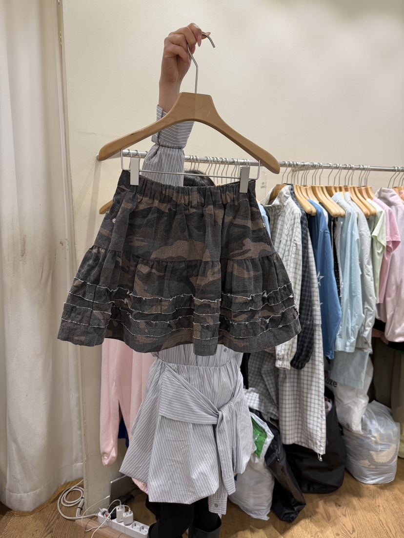 AUVERFIT東大門直郵女裝新款推薦26春夏時尚真品短裙荷葉邊AUVERFIT短裙