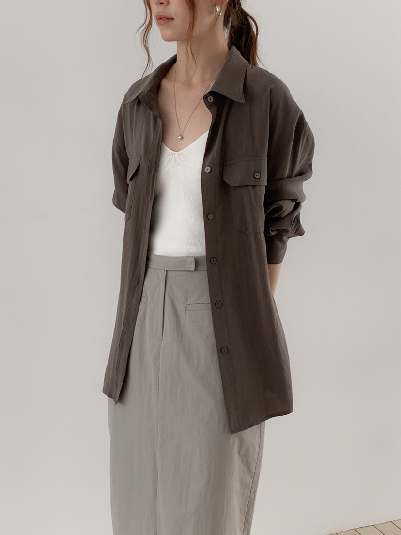 LONG PEAK東大門實拍女裝新品真品襯衫蕾絲衫莫代爾緞面LONG PEAK襯衫/蕾絲衫