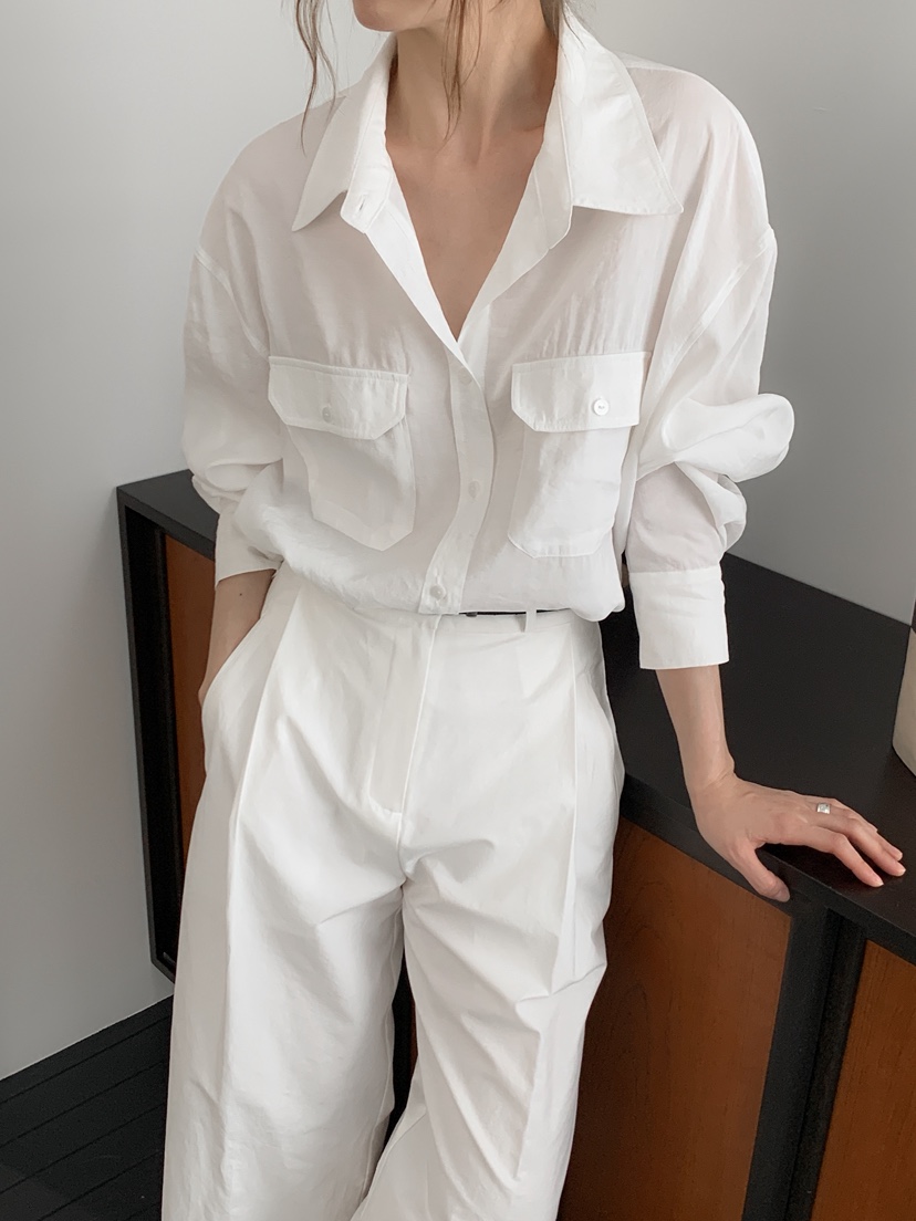 LONG PEAK東大門實拍女裝新品真品襯衫蕾絲衫莫代爾緞面LONG PEAK襯衫/蕾絲衫