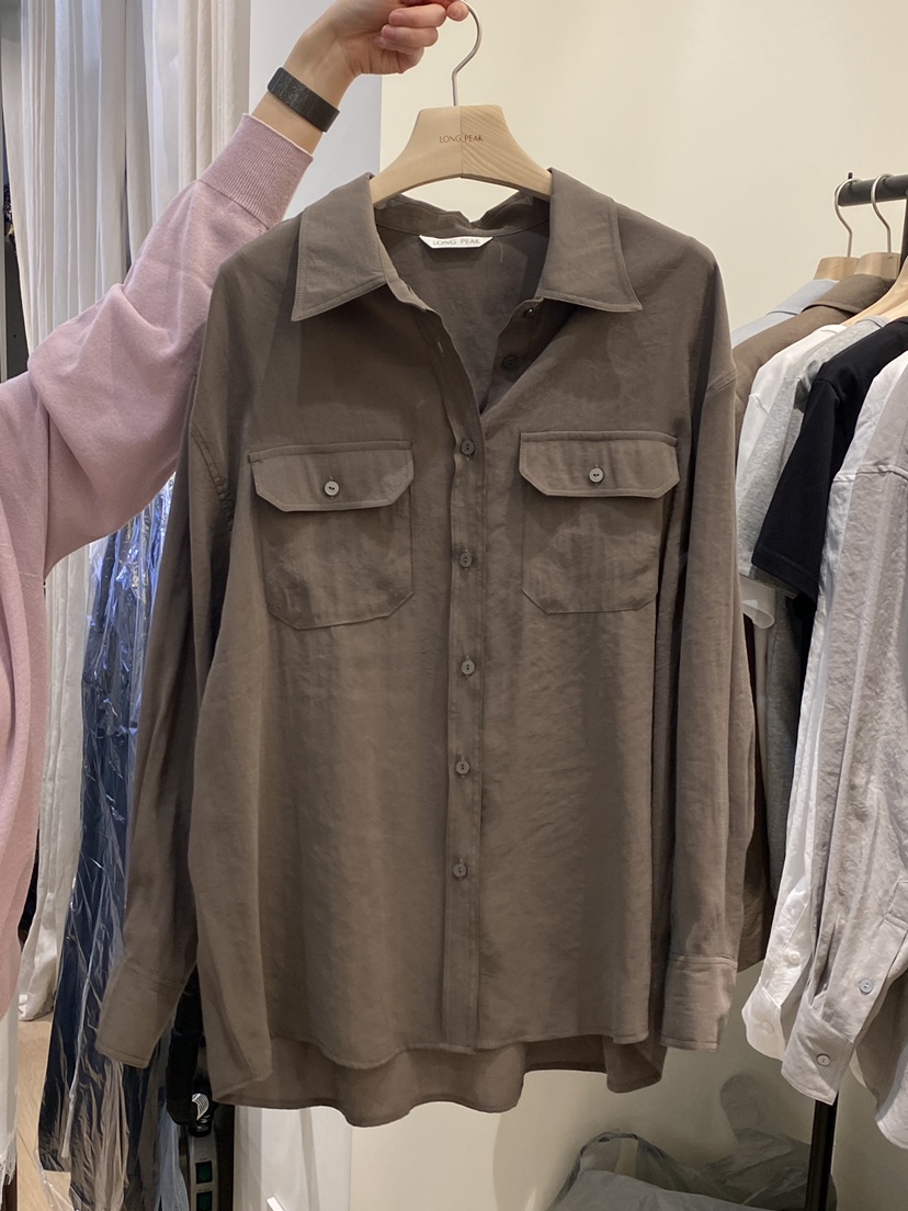 LONG PEAK東大門實拍女裝新品真品襯衫蕾絲衫莫代爾緞面LONG PEAK襯衫/蕾絲衫圖色3