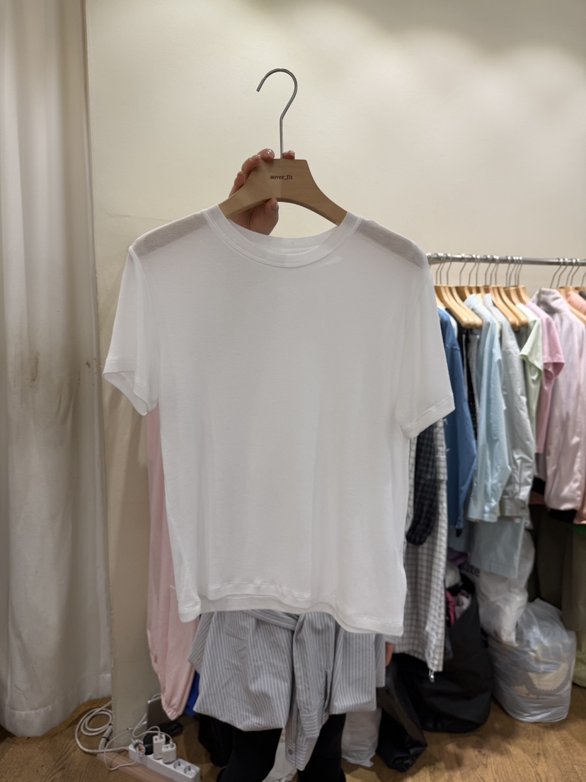 AUVERFIT東大門實拍女士新品休閑時尚26春夏推薦人氣T恤圓領AUVERFITT恤圖色3