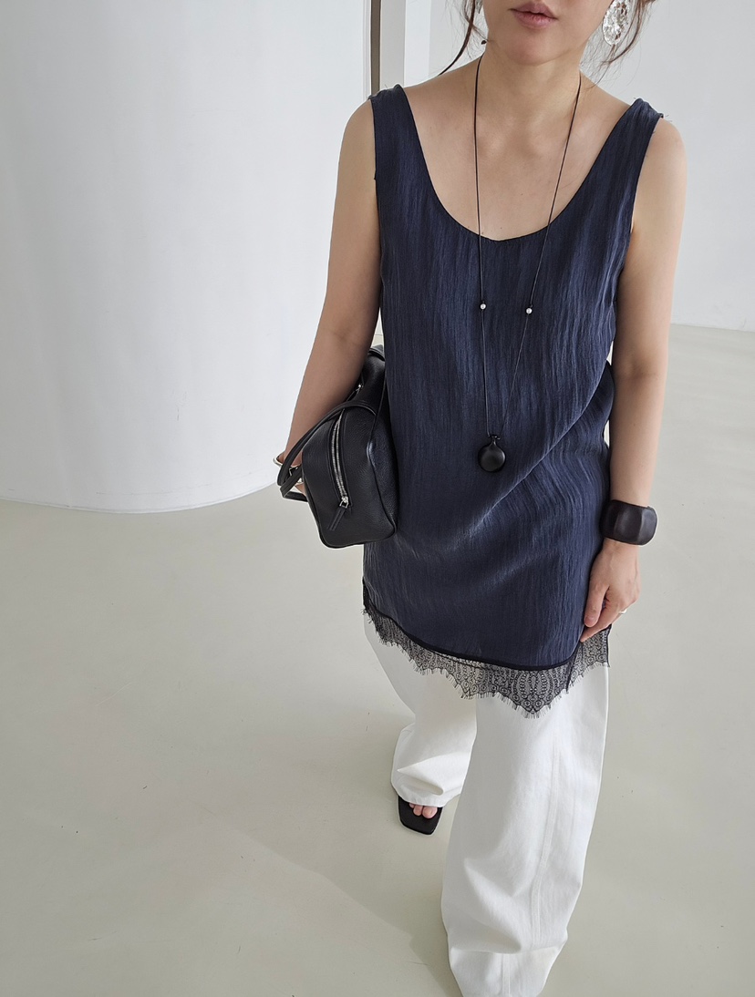 J SHOP東大門代購女士新款人氣休閑推薦吊帶背心蕾絲緞面J_SHOP吊帶/背心