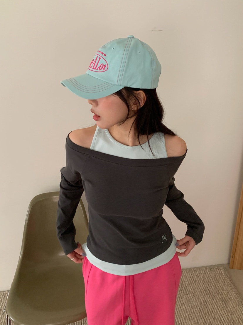 MORE THAN-P韓國代購女裝新品26春夏推薦人氣衛衣假兩件MORE THAN衛衣