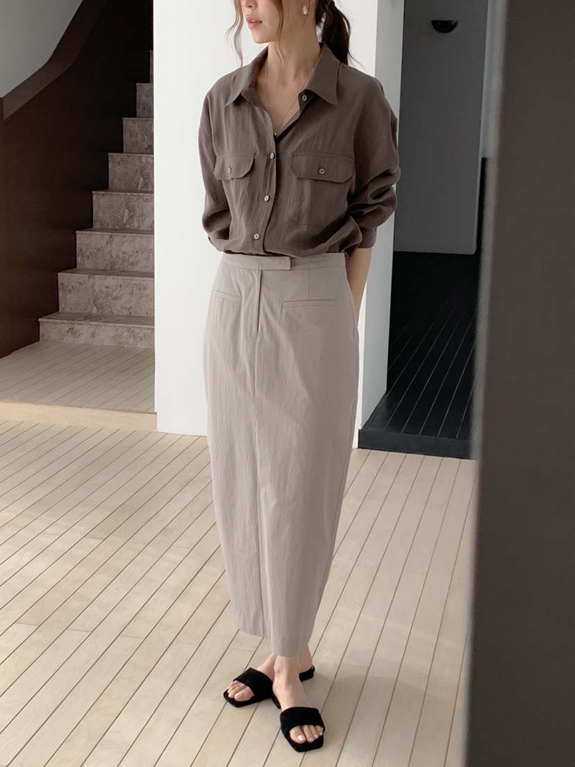 LONG PEAK韓國直郵女士新品人氣時尚職業休閑26春夏長裙LONG PEAK長裙