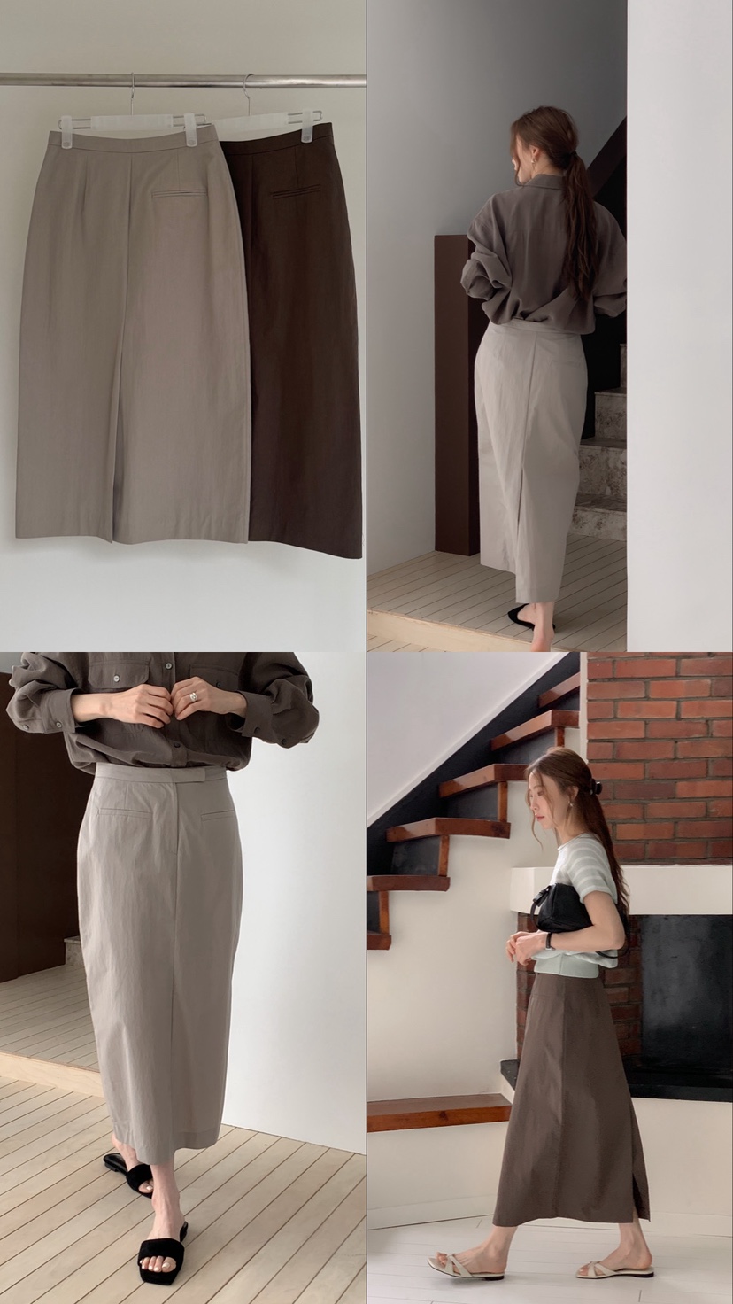 LONG PEAK韓國直郵女士新品人氣時尚職業休閑26春夏長裙LONG PEAK長裙