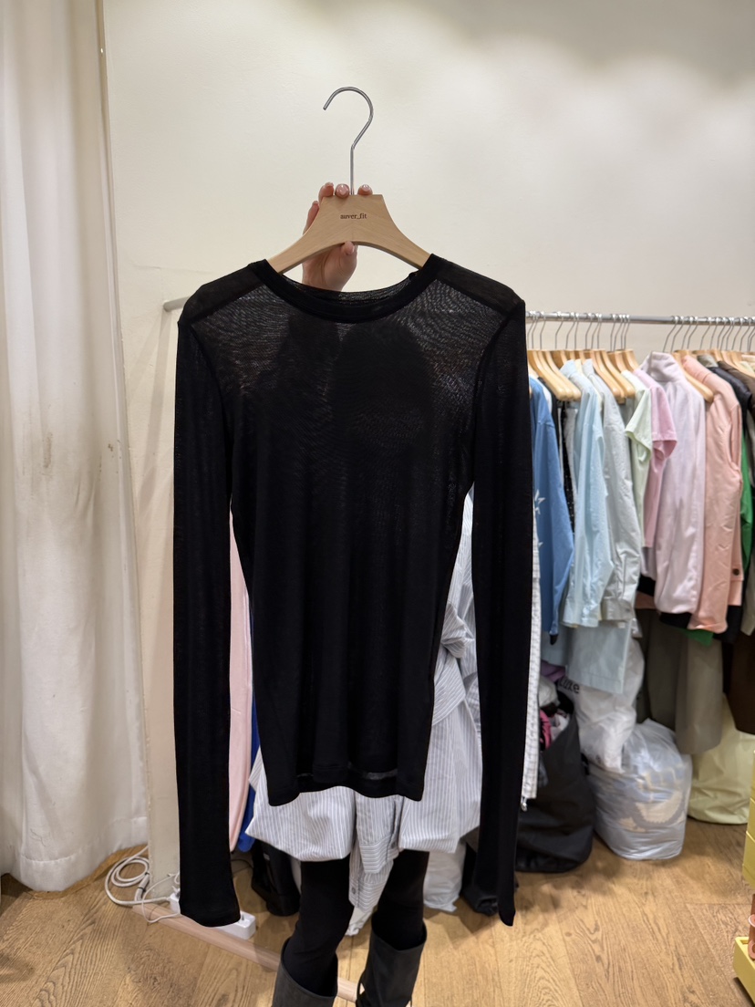 AUVERFIT韓國代購女士新款時尚26春夏休閑推薦長袖T恤圓領AUVERFIT長袖T恤圖色6