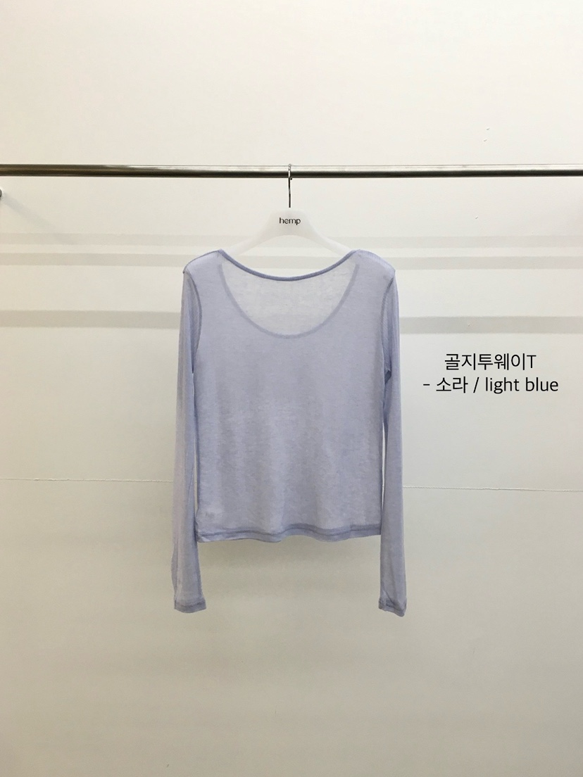HEMP-P東大門直郵女士新品時尚推薦職業熱賣真品長袖T恤hemp長袖T恤圖色1