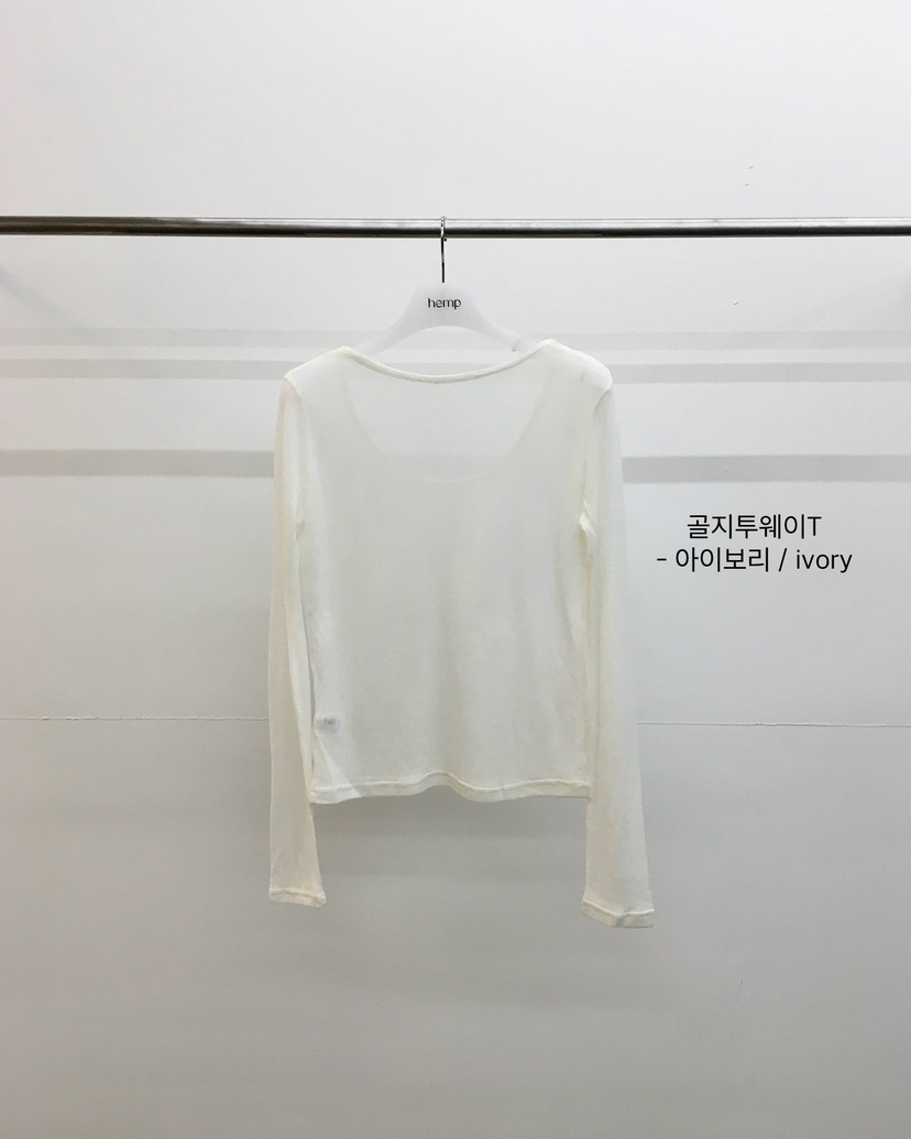 HEMP-P東大門直郵女士新品時尚推薦職業熱賣真品長袖T恤hemp長袖T恤圖色2