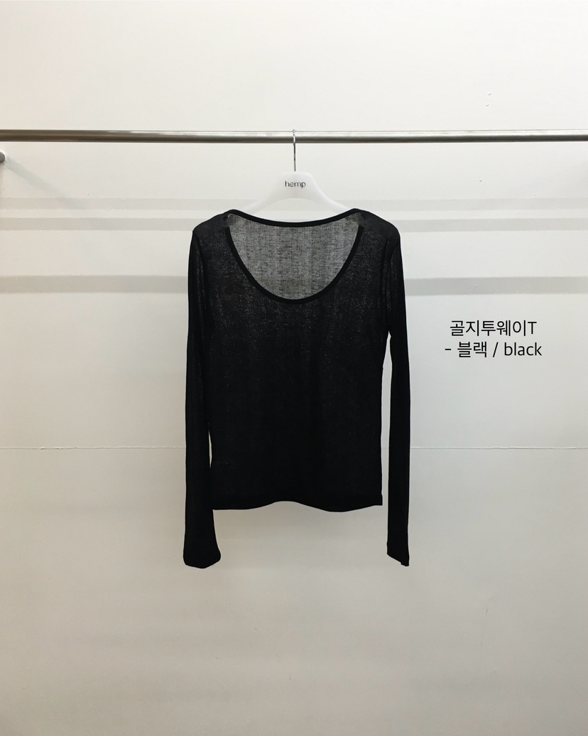 HEMP-P東大門直郵女士新品時尚推薦職業熱賣真品長袖T恤hemp長袖T恤圖色4