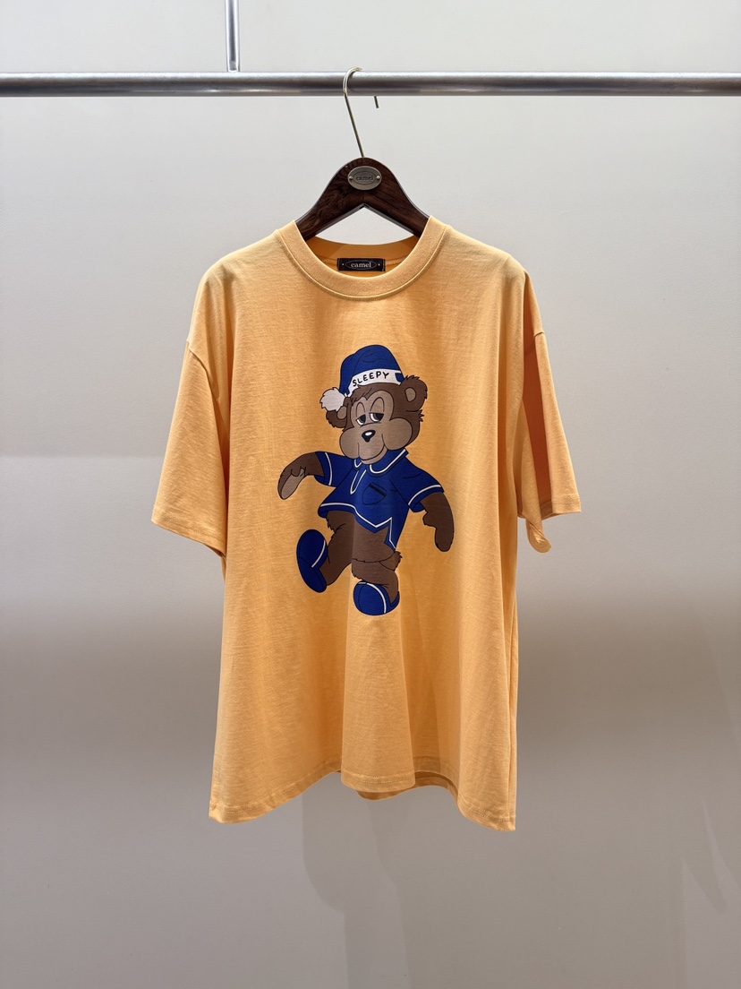 CAMEL-P韓國代購女裝新款休閑T恤泰迪熊Came_l 家T恤圖色3