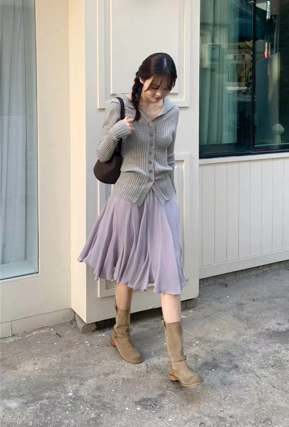 SOUFFLE東大門實拍女士新款26春夏推薦熱賣半身裙中短裙雪紡SOUFFLE半身裙/中短裙