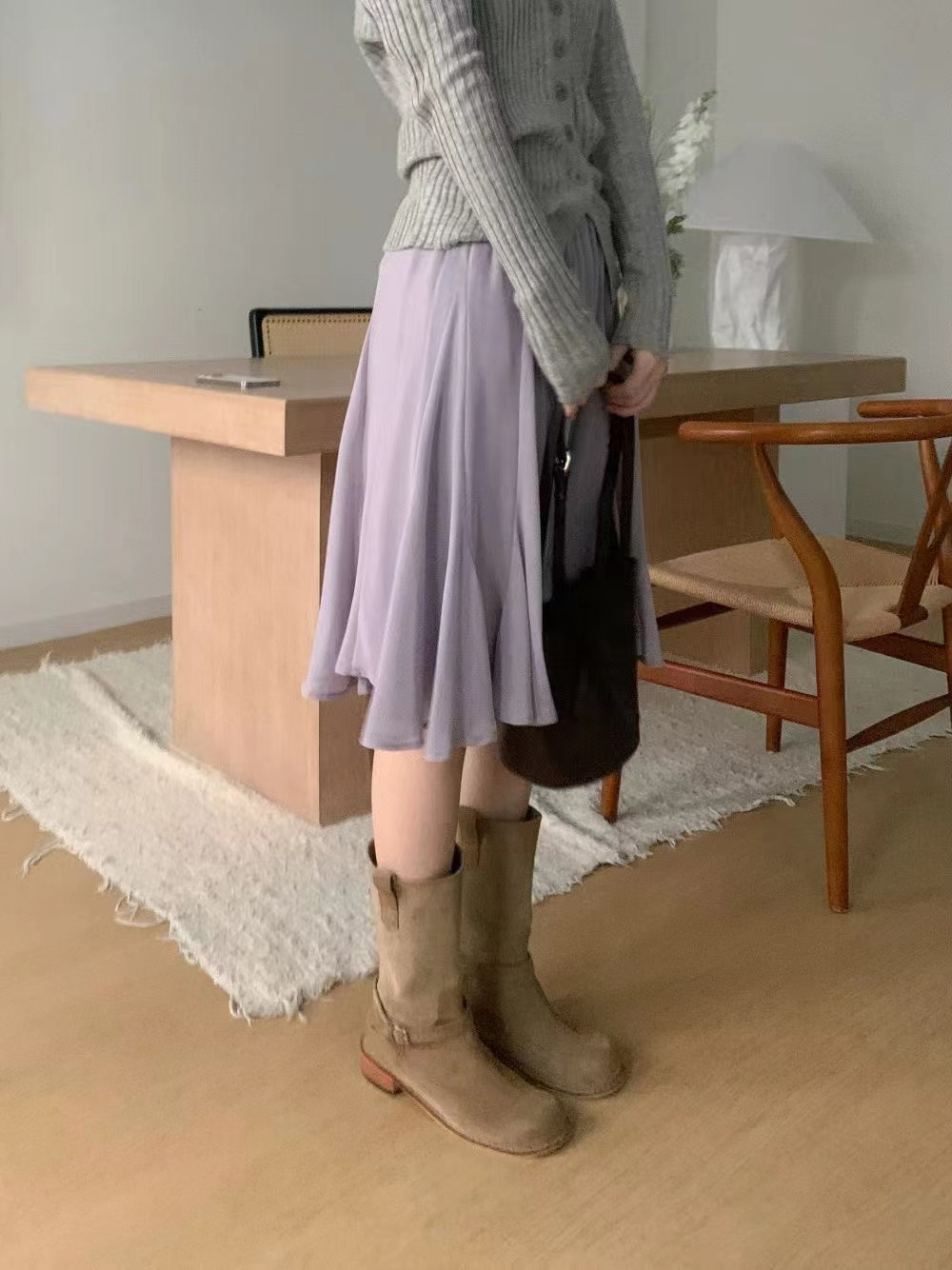 SOUFFLE東大門實拍女士新款26春夏推薦熱賣半身裙中短裙雪紡SOUFFLE半身裙/中短裙