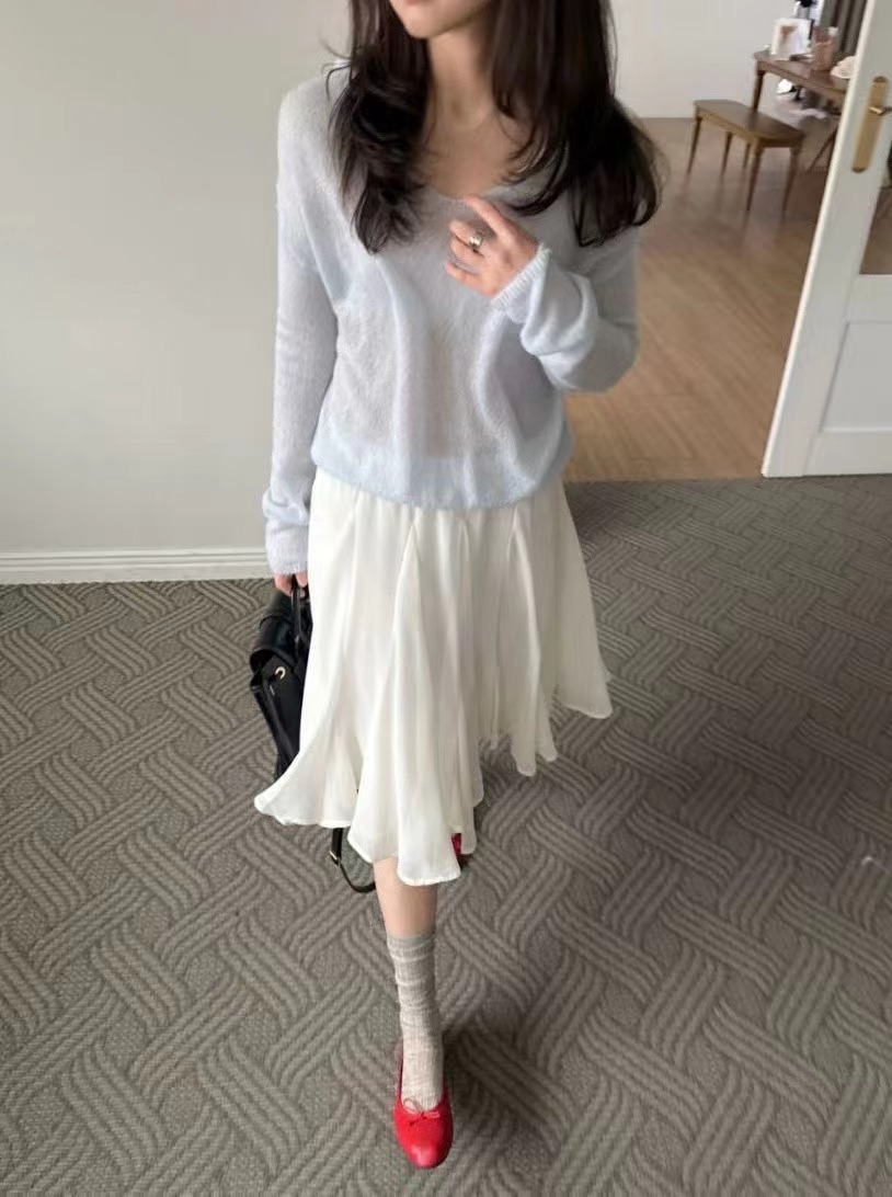 SOUFFLE東大門實拍女士新款26春夏推薦熱賣半身裙中短裙雪紡SOUFFLE半身裙/中短裙